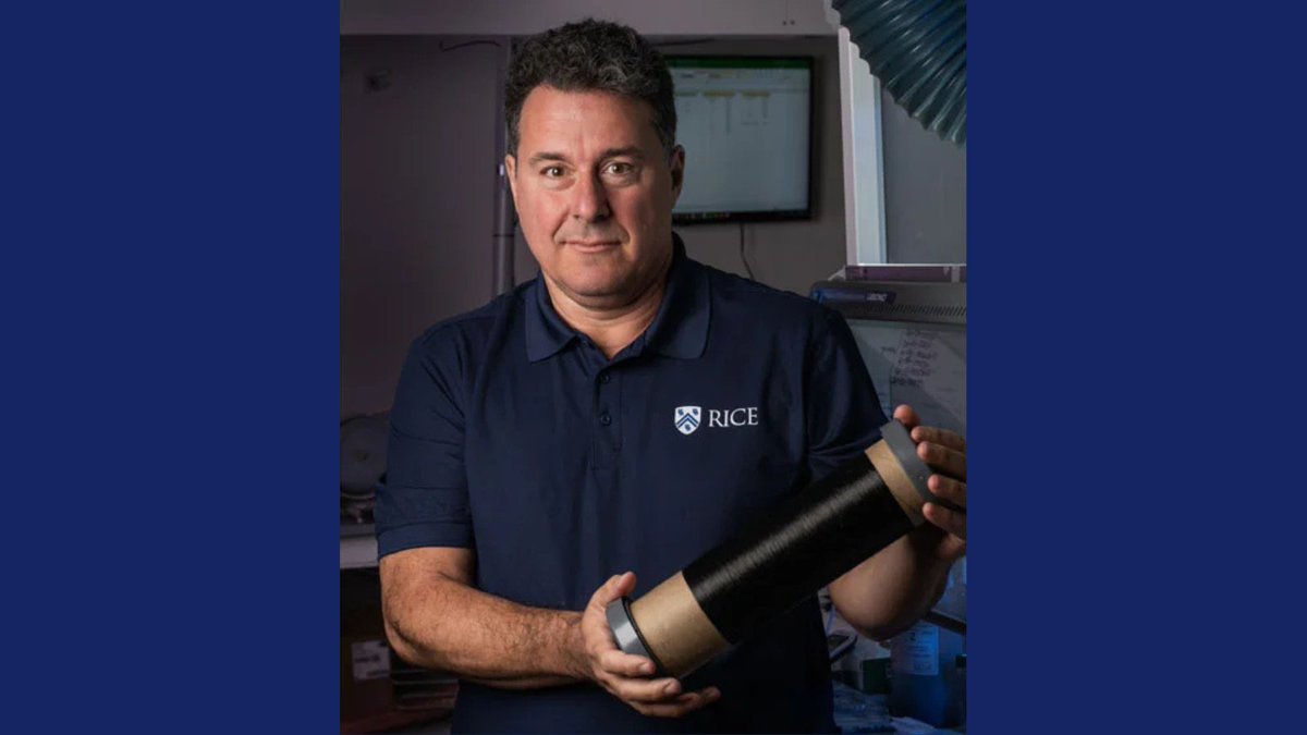 Rice Engineering and Computing (@riceengineering) on Twitter photo 🎉 Matteo Pasquali has been selected for the <a href="/aiche_mesd/">AIChE Materials Engineering and Sciences Division</a> 2025 Braskem Award for Excellence in Materials Engineering and Science. Congratulations, <a href="/cf2_group/">Pasquali Research Group</a>! #solvingforgreatergood
<a href="/RiceMSNE/">Rice Materials Science & NanoEngineering</a> <a href="/RiceCHBE/">Rice U. Chemical & Biomolecular Engineering</a> <a href="/CarbonHub/">Carbon Hub</a>
🔗 Learn more here: engineering.rice.edu/news/pasquali-… 🎉 Matteo Pasquali has been selected for the <a href="/aiche_mesd/">AIChE Materials Engineering and Sciences Division</a> 2025 Braskem Award for Excellence in Materials Engineering and Science. Congratulations, <a href="/cf2_group/">Pasquali Research Group</a>! #solvingforgreatergood
<a href="/RiceMSNE/">Rice Materials Science & NanoEngineering</a> <a href="/RiceCHBE/">Rice U. Chemical & Biomolecular Engineering</a> <a href="/CarbonHub/">Carbon Hub</a>
🔗 Learn more here: engineering.rice.edu/news/pasquali-…