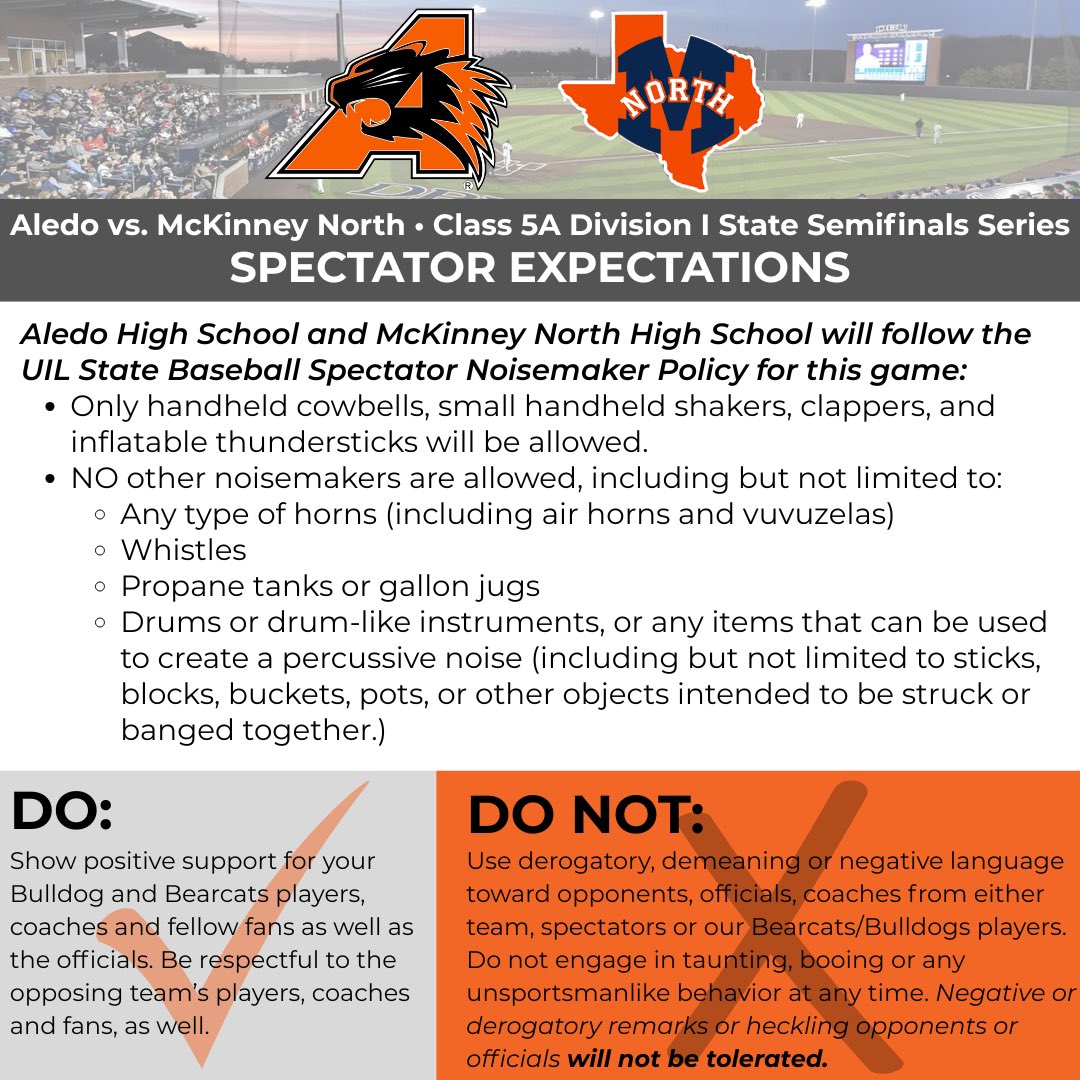 McKinneyISD Ath Dept (@mckisdath) on Twitter photo We can’t wait to cheer on the Dawgs tomorrow night! Please make note of the following expectations for fan behavior.
SEE YOU TOMORROW! #DawgsUp <a href="/McKinneyNorthHS/">McKinney North HS</a> @MNHSAllAccess <a href="/mckinneyisd/">McKinney ISD</a> We can’t wait to cheer on the Dawgs tomorrow night! Please make note of the following expectations for fan behavior.
SEE YOU TOMORROW! #DawgsUp <a href="/McKinneyNorthHS/">McKinney North HS</a> @MNHSAllAccess <a href="/mckinneyisd/">McKinney ISD</a>