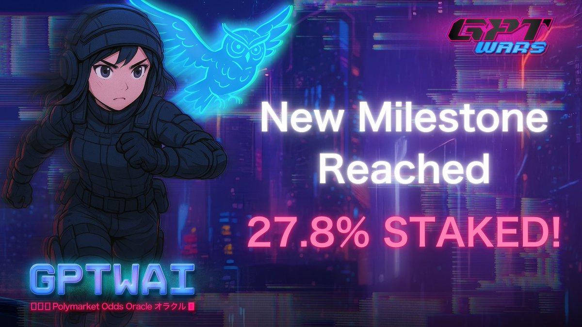 Over 27.8% of the $GPTWAI Supply Is Staked!

Following positive feedback from the community after increasing the green lock for GPTWAI, we’ve hit a new milestone: over 27.8% of the total supply is now staked!

With 50% of the supply locked and 27.8% staked, only 22.2% remains in