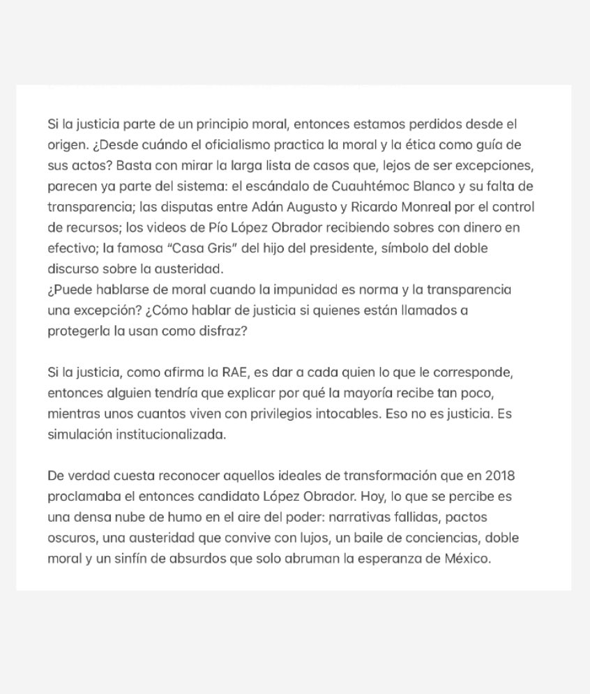 ReflectorMX2025's tweet photo. Columna a la opinión pública #opinion #Elecciones2025 #PoderJudicial #democracia https://t.co/sIIJP2Vb1F