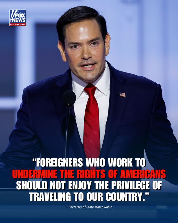 Fox News (@foxnews) on Twitter photo .<a href="/SecRubio/">Secretary Marco Rubio</a> is dropping the hammer on those complicit in censoring Americans, announcing a new visa restriction policy and doing everything in his power to put America first. .<a href="/SecRubio/">Secretary Marco Rubio</a> is dropping the hammer on those complicit in censoring Americans, announcing a new visa restriction policy and doing everything in his power to put America first.