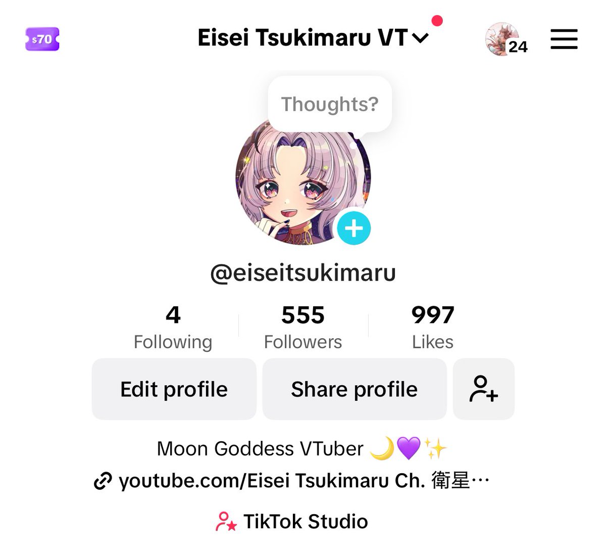 ✨THANK YOU✨

One of my goals this year is to be consistent in short form content and over the last month I’ve gone from having no interaction on my TikTok to now having over 500 followers and consistent engagement! 

Thank you for supporting me! 💜✨