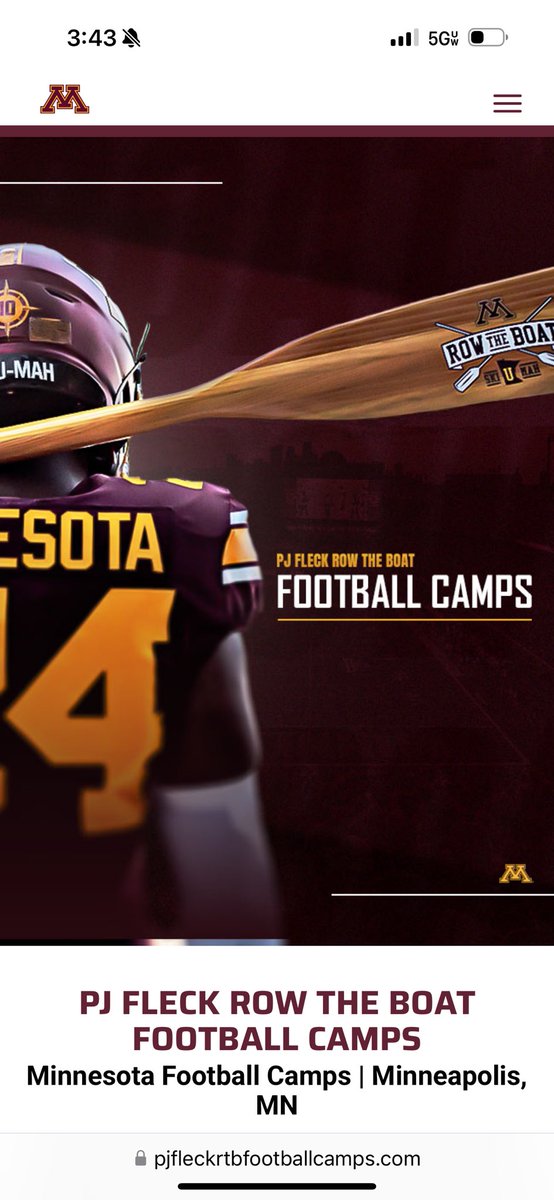 Jacob Hedtke (@jhedtke31) on Twitter photo โIt's refusing to lose over wanting to win. Everyone wants to win, but it's having that never give up mentality. It's attacking every day.โ - P. J. Fleck
Canโt wait to โattackโ at Coach Fleckโs RTB camp on 6/16!!!
<a href="/Coach_Fleck/">P.J. Fleck</a>
<a href="/RTBRecruiting/">Gopher FB Recruiting</a>
<a href="/GopherFootball/">Minnesota Football</a>
<a href="/PrepRedzoneMN/">Prep Redzone Minnesota</a> โIt's refusing to lose over wanting to win. Everyone wants to win, but it's having that never give up mentality. It's attacking every day.โ - P. J. Fleck
Canโt wait to โattackโ at Coach Fleckโs RTB camp on 6/16!!!
<a href="/Coach_Fleck/">P.J. Fleck</a>
<a href="/RTBRecruiting/">Gopher FB Recruiting</a>
<a href="/GopherFootball/">Minnesota Football</a>
<a href="/PrepRedzoneMN/">Prep Redzone Minnesota</a>
