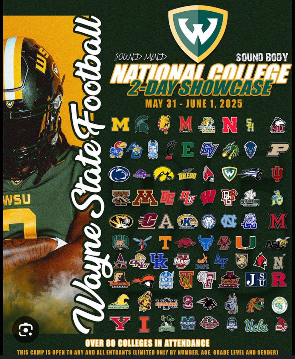 Luke Lewis (@thebigluke75) on Twitter photo First camp of the year at Wayne State. 80+ colleges in attendance. Iām ready to showcase my talents. Iāll be in the first session 9-11am on Saturday and Sunday. <a href="/BillBillDungee/">Bill Dungee š</a> <a href="/Mattschneider75/">Matt Schneider</a> <a href="/CoachBuj/">Austen Bujnoch</a> <a href="/CoachBarnett_OL/">George Barnett</a> <a href="/Coachjpatton/">James Patton</a> <a href="/coachhallett/">Mike Hallett</a> <a href="/Stansfield_Matt/">Matt Stansfield</a> First camp of the year at Wayne State. 80+ colleges in attendance. Iām ready to showcase my talents. Iāll be in the first session 9-11am on Saturday and Sunday. <a href="/BillBillDungee/">Bill Dungee š</a> <a href="/Mattschneider75/">Matt Schneider</a> <a href="/CoachBuj/">Austen Bujnoch</a> <a href="/CoachBarnett_OL/">George Barnett</a> <a href="/Coachjpatton/">James Patton</a> <a href="/coachhallett/">Mike Hallett</a> <a href="/Stansfield_Matt/">Matt Stansfield</a>