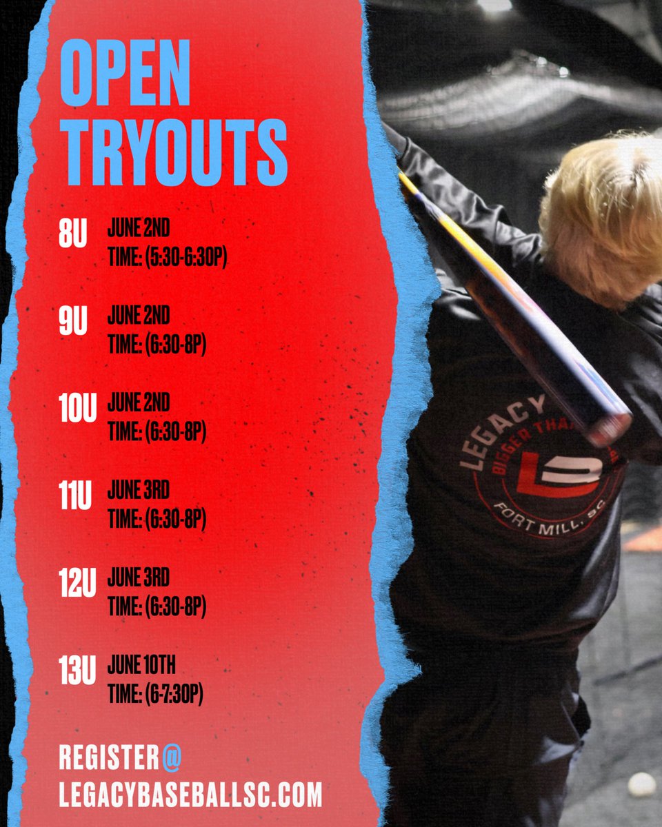 LegacyBaseball5's tweet image. Want to be a part of Legacy?   Here’s that chance!  #buildyourlegacy