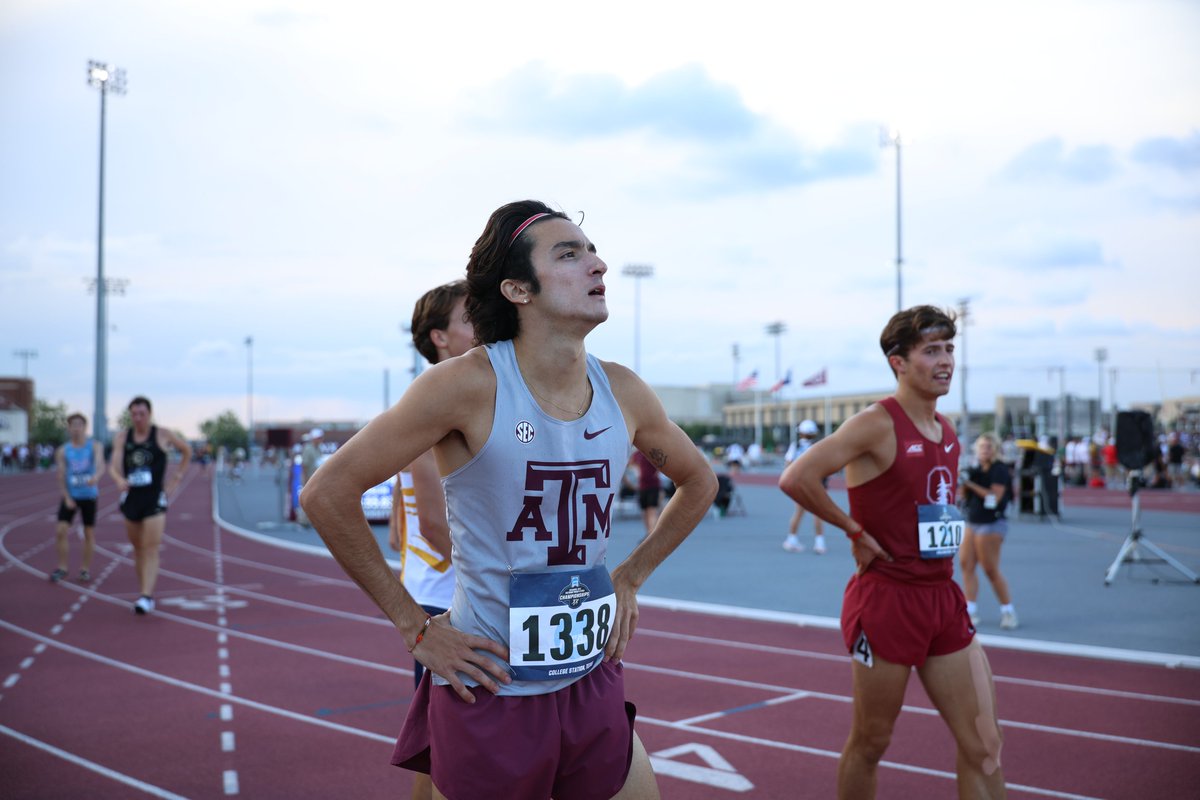 That's a pair of big Q's for our guys in the 1,500m ‼️

Cooper Cawthra - 3:44.91
Luca Santorum - 3:55.98

#GigEm // #AggieTF