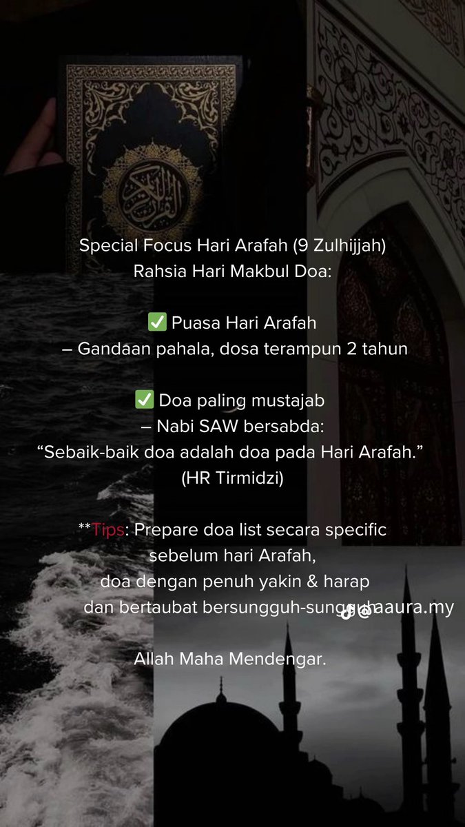 admazrl's tweet photo. “1-10 zulhijjah, adalah hari terbaik dunia, bahkan lebih istimewa dari 10 terakhir Ramadhan” - UWA https://t.co/BvNiILhF0k
