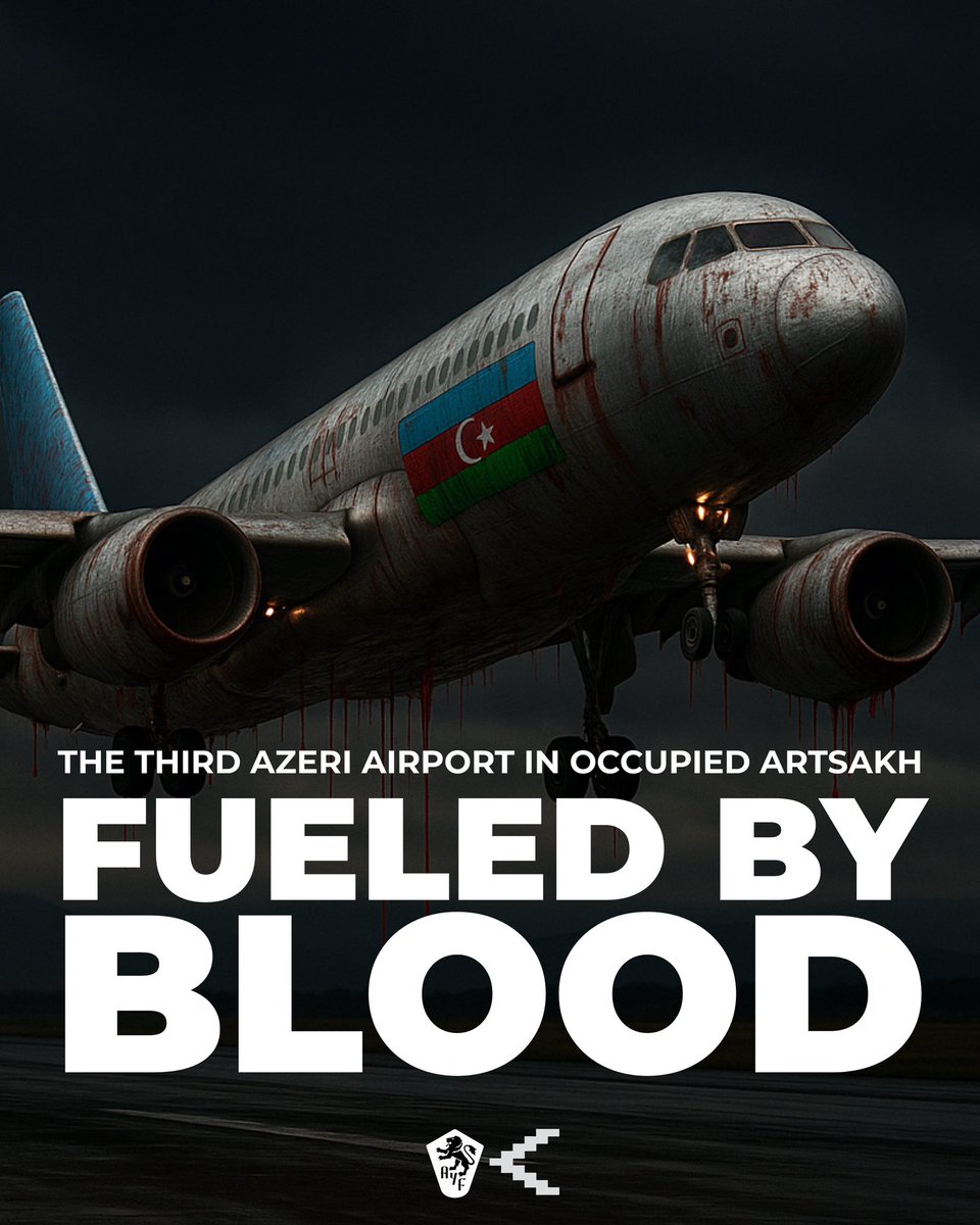 New Azeri airports — at the cost of Artsakh’s freedom. Azerbaijan’s new airports are built on stolen land, soaked in the blood of our martyrs. Infrastructure funded by oppression will never clear the skies of injustice.