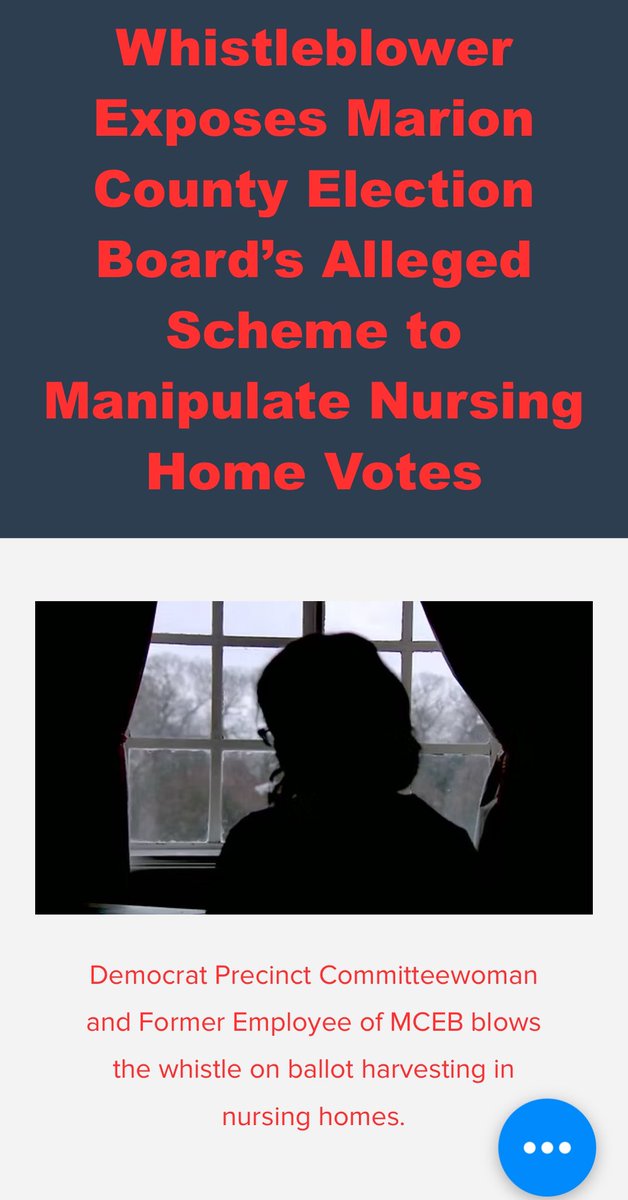 KColbertReport's tweet photo. Indianapolis, IN – May 27, 2025 – 

A former employee of the Marion County Election Board (MCEB) has come forward with explosive allegations, accusing the board of orchestrating a shameful scheme to exploit vulnerable nursing home residents for Democratic votes. The whistleblower, a Democratic Precinct Committee member from Washington Township who served as an election judge for over five years, has filed a formal complaint with the Indiana Attorney General’s Office, demanding accountability for what she describes as blatant voter manipulation. 

Choosing to remain anonymous to protect herself from retaliation, the former employee paints a damning picture of an election board that has allegedly turned a blind eye to unethical practices under its watch.

According to the whistleblower, the MCEB has been engaging in what she calls “vote harvesting” in nursing homes across Marion County. She claims to have witnessed fellow employees systematically manipulating elderly residents, particularly those with mental handicaps, to cast ballots for Democratic candidates. “It was sickening,” the whistleblower said in her complaint. “These residents, many of whom couldn’t fully understand what was happening, were being coached to vote a certain way. This wasn’t democracy—it was exploitation.”

The whistleblower alleges that she repeatedly raised alarms about these disturbing practices to MCEB Director Patrick Becker and Marion County Clerk Kate Sweeney Bell, both of whom sit on the election board. Yet, she says, her pleas for action were met with deafening silence. “I went to Patrick Becker multiple times, and he did nothing,” she stated. “Kate Sweeney Bell, who’s supposed to uphold the integrity of our elections, brushed it off like it didn’t matter. Their inaction is complicity.” The whistleblower’s accusations cast a dark shadow over the MCEB, suggesting a leadership either unwilling or unable to confront corruption within its ranks.

Becker, who has overseen the MCEB’s operations, and Bell, a former Marion County Democratic Party Chair elected as clerk in 2022, are now at the center of scrutiny. The whistleblower’s claims raise serious questions about their commitment to fair elections and whether they allowed political loyalties to override ethical responsibility. “I’ve been a proud Democrat my whole career,” the whistleblower said, “but what I saw wasn’t about party loyalty—it was about abusing power and betraying the trust of Marion County’s voters.”

The allegations, if substantiated, point to a systemic failure within the MCEB, an institution tasked with safeguarding the democratic process. The whistleblower’s complaint to the Indiana Attorney General’s Office calls for a thorough investigation into the board’s practices, particularly its handling of nursing home voting. “The MCEB is supposed to protect the most vulnerable among us, not exploit them for political gain,” she said. “Marion County deserves better than an election board that preys on the elderly to rig the system.”

As of now, neither Becker nor Bell has publicly responded to the allegations, leaving voters to wonder whether the MCEB will address these claims or continue to dodge accountability. The Attorney General’s Office has yet to confirm whether it will launch a formal investigation, but pressure is mounting for answers. For the whistleblower, coming forward was a matter of principle. “I couldn’t keep working for a system that manipulates the voiceless,” she said. “Someone had to speak up.”

The residents of Marion County now await clarity on whether their election board, entrusted with upholding democracy, has instead been undermining it. Until the MCEB’s leadership takes responsibility, the whistleblower’s allegations will continue to cast a long shadow over the integrity of local elections.

https://t.co/jKXRlgFxEH

@SOSDiegoMorales @AGToddRokita @SenatorBanks @SenToddYoung @RepMessmer @AdamsCoINGOP @indgop 
@GovBraun @braun4indiana @MsStarDreamer @lcgm1951