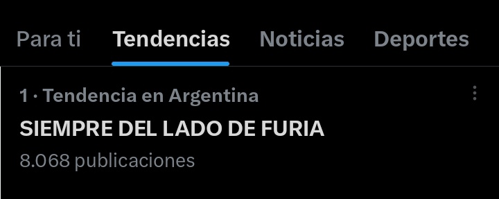 Nro 1 pero quiero más, SIEMPRE DEL LADO DE FURIA daleee