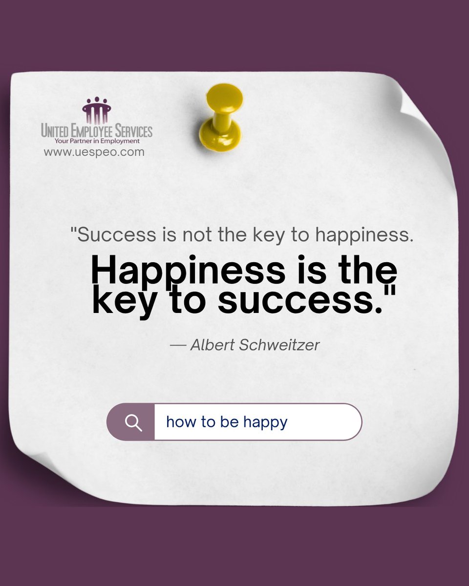 UnitedEmployee's tweet photo. Success alone will not make you happy.

It’s happiness — real, internal fulfillment — that makes success possible.

When you lead with joy, energy, and purpose, achievement naturally follows.

🌐 https://t.co/zljqlELnbY https://t.co/9QeItDd8W6
