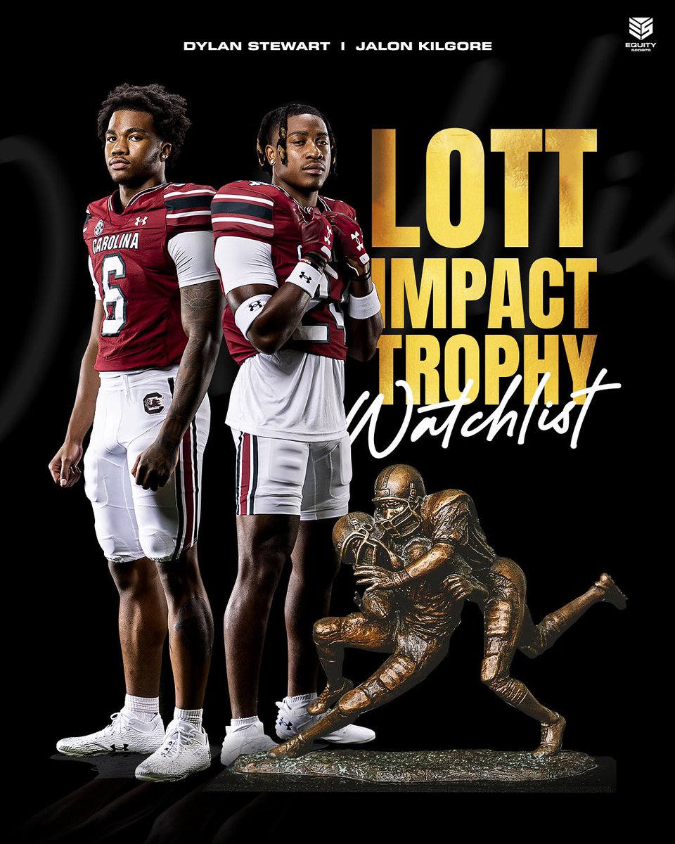 Equity Sports (@equitysports) on Twitter photo Congratulations to <a href="/Dylan1Stewart_/">Dylan Stewart</a> and <a href="/JalonKilgore/">Jalon Kilgore</a> on being named to the 2025 <a href="/TheLottTrophy/">Lott IMPACT Trophy</a> Watch List โ honoring the top 42 defensive players in college football making a difference on and off the field ๐๐ Congratulations to <a href="/Dylan1Stewart_/">Dylan Stewart</a> and <a href="/JalonKilgore/">Jalon Kilgore</a> on being named to the 2025 <a href="/TheLottTrophy/">Lott IMPACT Trophy</a> Watch List โ honoring the top 42 defensive players in college football making a difference on and off the field ๐๐