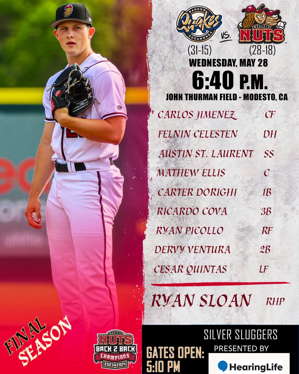 Ryan Sloan makes the start today looking for a W