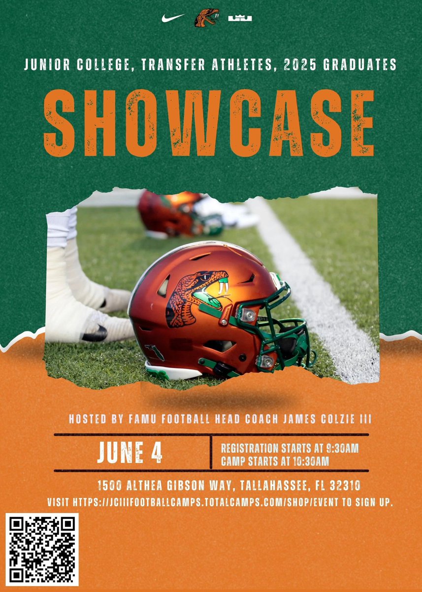 JUST ONE WEEK AWAY! 👀

2025s , TRANSFERs , JUCO YOUR TIME IS NOW!⏰

JUNE 4TH📆 , COME EARN IT! #Strike⚡️ 

Link ⬇️ ⬇️
jciiifootballcamps.totalcamps.com/shop