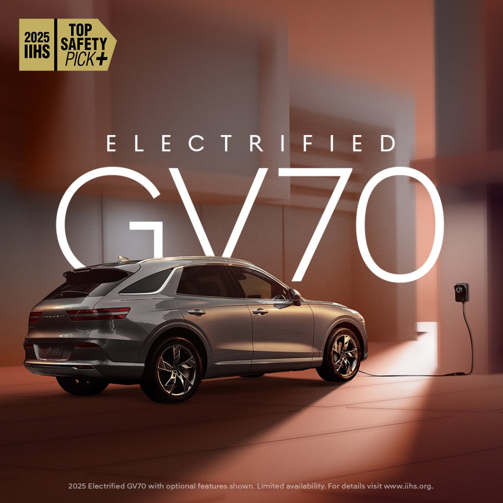 🏆⚡🚗 Trusted. Tested. Awarded. The 2025 Electrified GV70 has earned the 2025 IIHS TOP SAFETY PICK+—a true mark of excellence. Explore our inventory and experience award-winning confidence.

#ElectrifiedGV70 #GenesisUSA #IIHS #LuxuryAuto #NewYork pbxx.it/abh9NZ