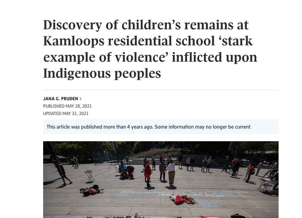 Four years ago, on May 28, 2021, the <a href="/globeandmail/">The Globe and Mail</a> published a story (one of several) announcing the "discovery of children’s remains” at 215 "unmarked graves" in Kamloops. 

The story was—and remains—completely false. Yet it has never been corrected. 

 theglobeandmail.com/canada/article…