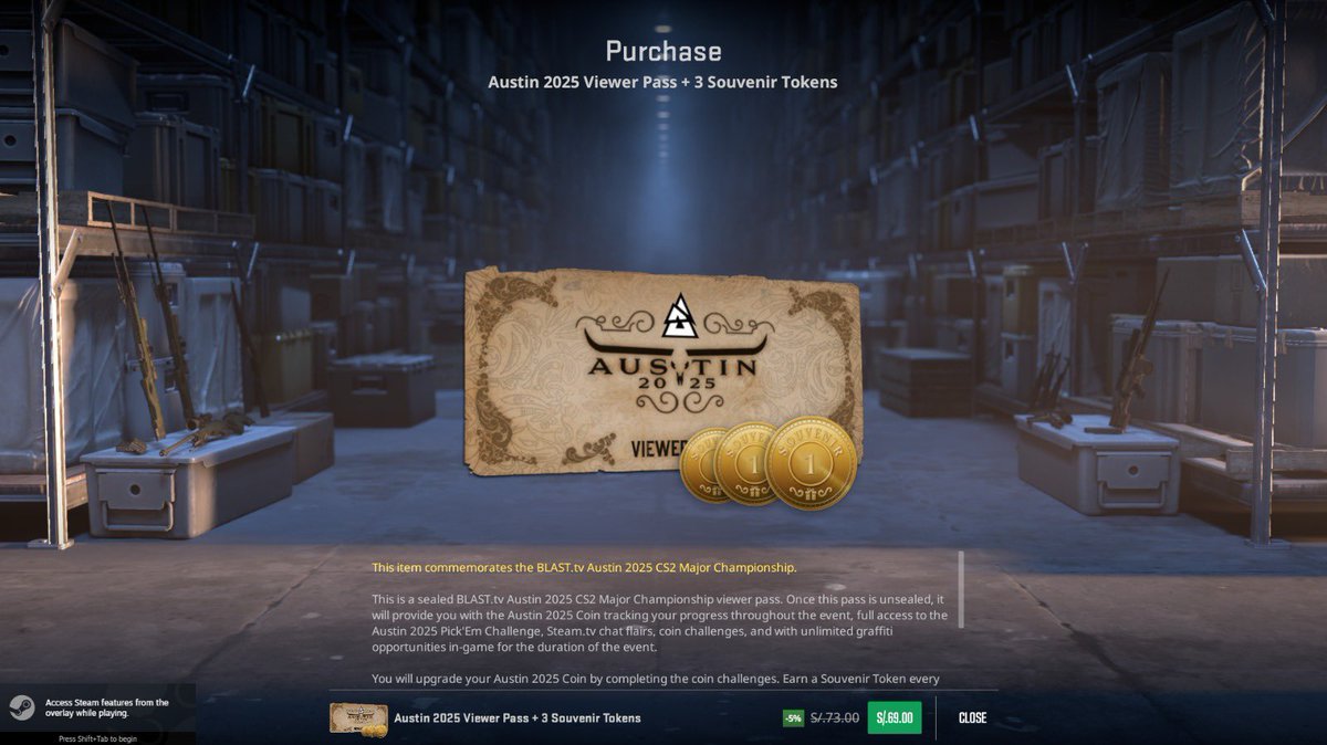 💸 ¡SORTEO! 💸
Sorteamos 2 Viewer Pass de la Austin Major 🎟️🔥
Participa:
1️⃣ Sígueme en X: <a href="/heavenpurr/">Heaven</a>
2️⃣ Sígueme en Twitch: twitch.tv/heavenpurr
3️⃣ RT a este post

📅 Premio: Domingo 8PM en Twitch (debes estar presente)
#Giveaway #AustinMajor #CS2