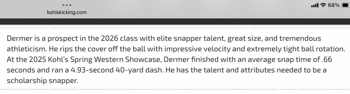 Colton Dermer (@colton_dermer) on Twitter photo Honored to be ranked a 5βοΈand number #6 in πΊπΈ by <a href="/KohlsSnapping/">Kohl's Snapping Camps</a>!! Thank you <a href="/Coach_Casper/">Coach Casey Casper</a> for the write-up. Looking forward to competing in Gatlinburg. #AZEliteSnapping <a href="/TurnerBernard1/">T</a> <a href="/bkullos/">Coach Ben Kullos</a> <a href="/steverausch17/">Rausch Kicking</a> Honored to be ranked a 5βοΈand number #6 in πΊπΈ by <a href="/KohlsSnapping/">Kohl's Snapping Camps</a>!! Thank you <a href="/Coach_Casper/">Coach Casey Casper</a> for the write-up. Looking forward to competing in Gatlinburg. #AZEliteSnapping <a href="/TurnerBernard1/">T</a> <a href="/bkullos/">Coach Ben Kullos</a> <a href="/steverausch17/">Rausch Kicking</a>
