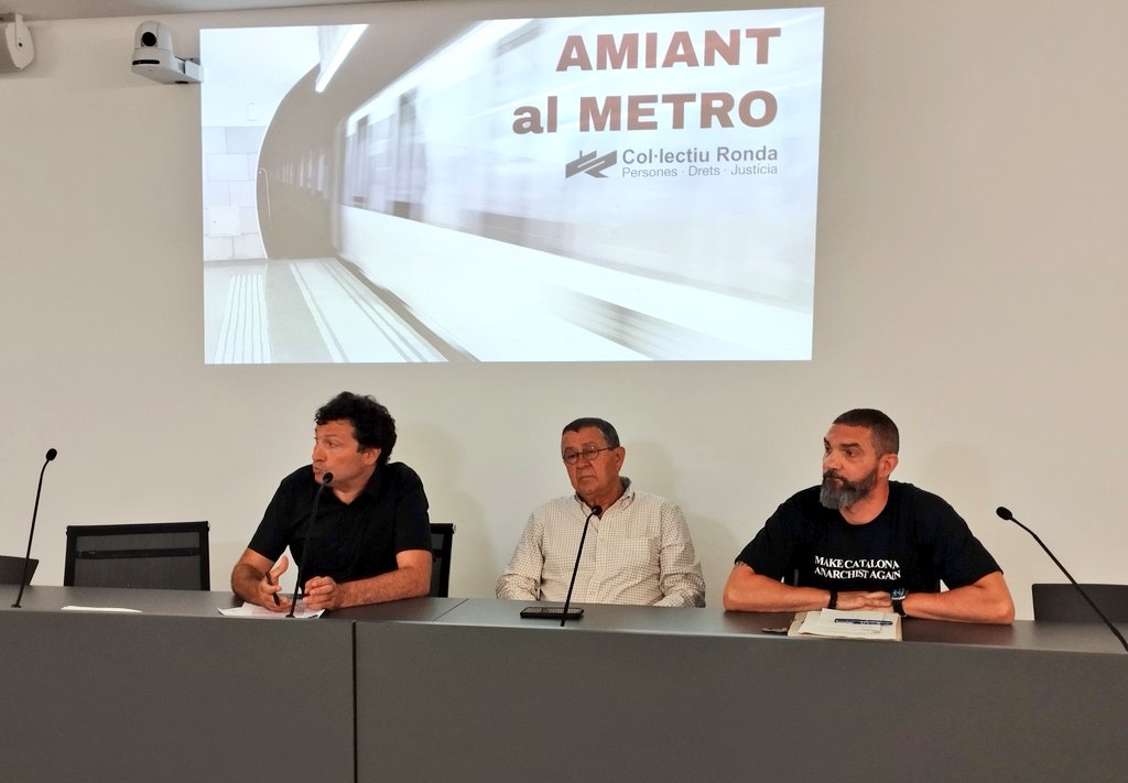 AlexTisminetzky's tweet photo. Ahir al @CollectiuRonda amb els companys de @CGTmetroBCN vam fer pública una sentència del TSJC que reconeix una invalidesa total per exposició a l' #amiant a un treballador del metro de Barcelona 👇✊️
https://t.co/Jv4hUYDDea https://t.co/yPrX52nmKX