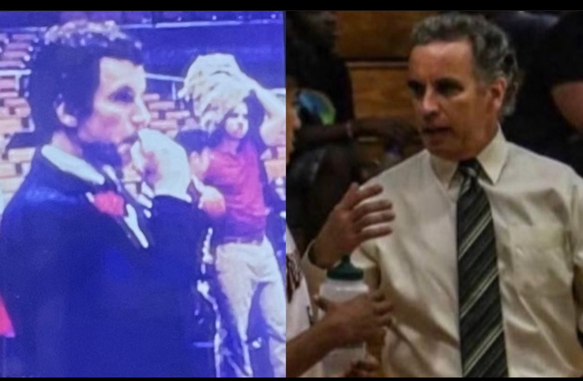 The photo on the left is from 1985 coaching at the Meadowlands Arena for Martin Luther HS. The Photo on the right is at Dunbar HS in Fort Myers Florida in 2020. I would lead Dunbar through 2 more seasons and retire from full time coaching. God gets the Glory, we His Blessings🙏🏼🏀