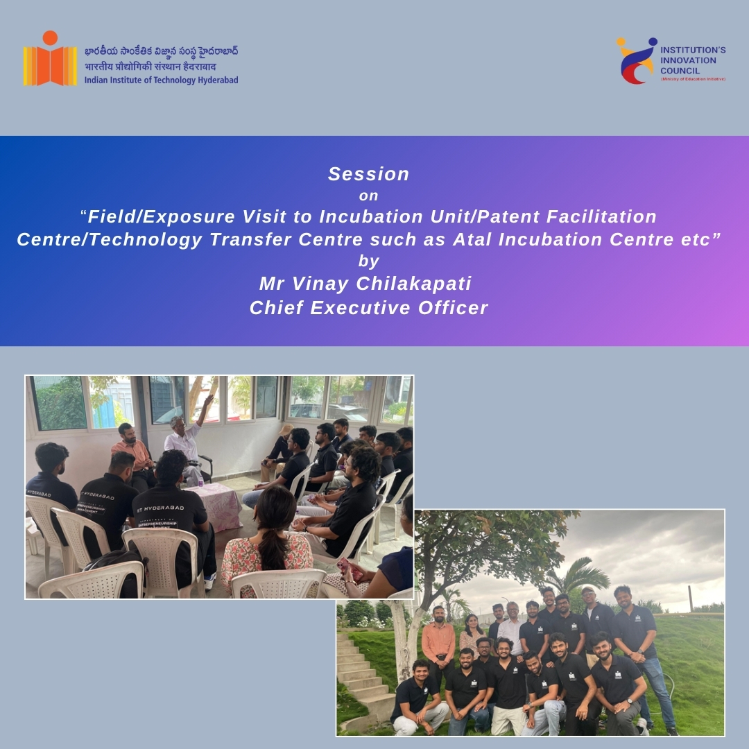 The Department of Entrepreneurship and Management under the aegis of the Institution’s Innovation Council (IIC) conducted a Field Visit to Innomet Advanced Materials Ltd at the FLO Industrial Park in Sultanpur, Hyderabad, Telangana. Mr. Vinay Chilakapati, CEO of Innomet Advanced