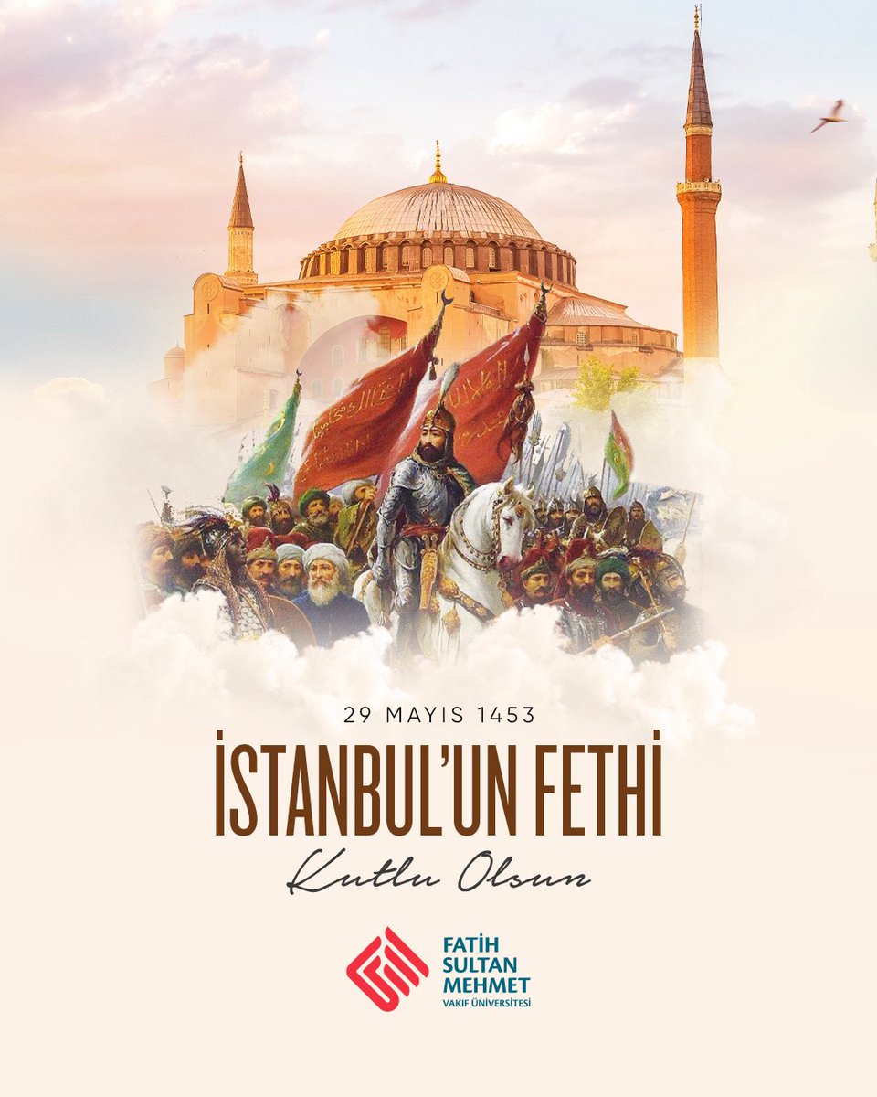 İstanbul’un Fethi’nin 572. yılında, adını onurla taşıdığımız Fatih Sultan Mehmet Han’ı rahmet ve minnetle anıyoruz.
🔹
Yalnızca bir şehri değil, bir medeniyet inşa eden bu büyük zafer; inancın, azmin ve üstün stratejinin eseridir. 
🔹
Bizler, Fatih Sultan Mehmet’in bu çağdaki