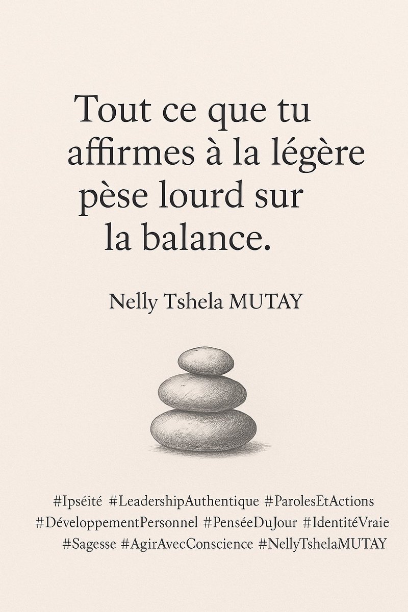 NELLYTSHELAMUT's tweet image. Tout ce que tu affirmes à la légère pèse lourd sur la balance.

Une parole prononcée sans discernement est comme une pierre jetée impitoyablement dans une foule : elle blesse, crée des dégâts… et finit souvent par revenir vers celui qui l’a lancée.

Nos paroles nous…