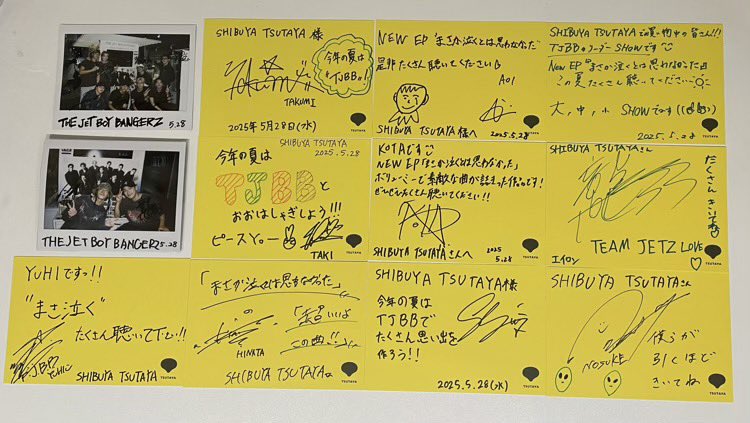 TJBB パネル 直筆サイン SHOW THE JET BOY BANGERZ ご来店💫】 5月28日発売🚀🚀 EP『#まさか泣くとは