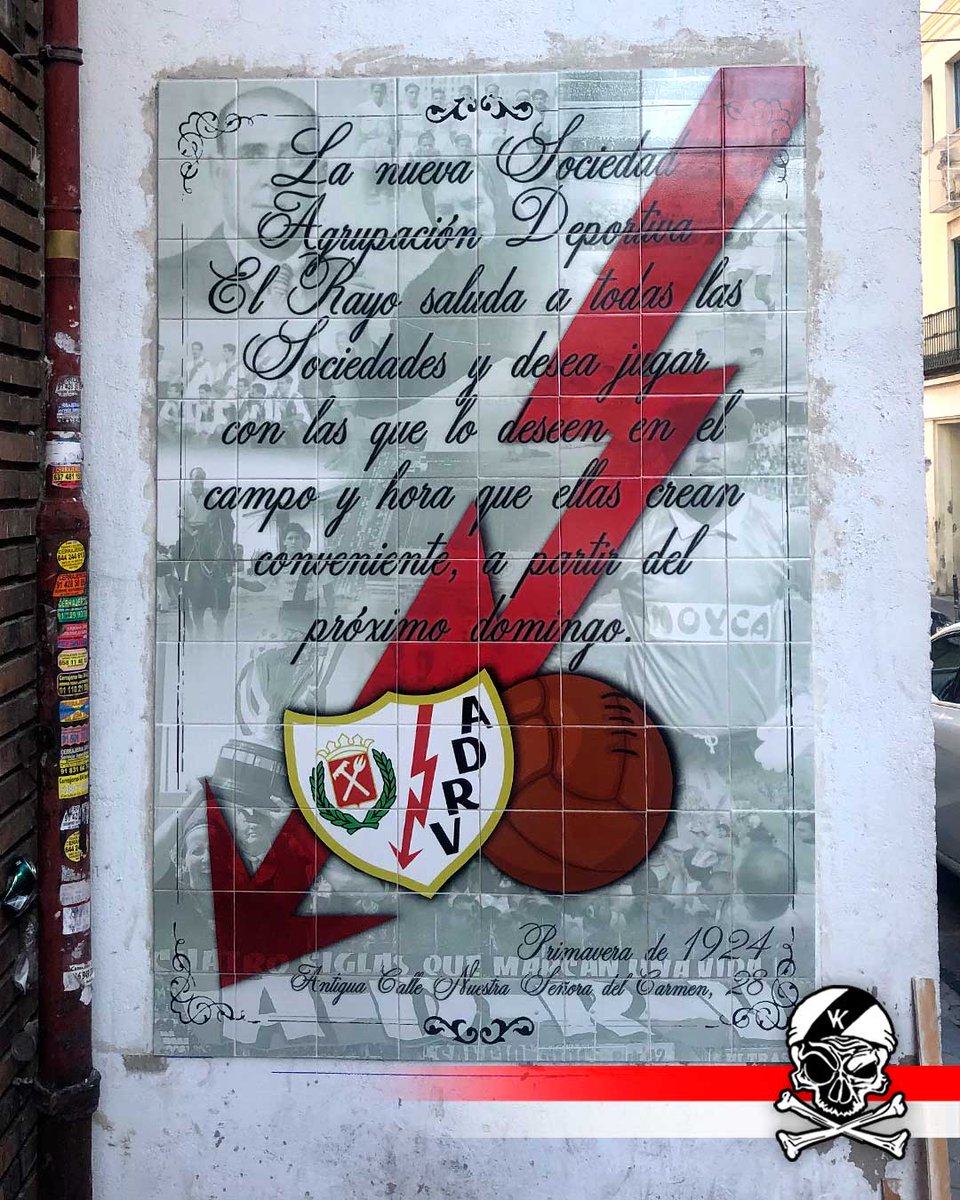 jjmancha1924's tweet photo. Hoy cumple 101 años el Rayo Vallecano. Nació como Agrupación Deportiva El Rayo en casa de Prudencia Priego, madre de los Huerta, humilde viuda que limpiaba casas ajenas y dejaba la suya como sede y vestuarios. Equipo obrero que fundaron vallecanos que tenían entre 12 y 16 años. https://t.co/b6AuBgyjrh