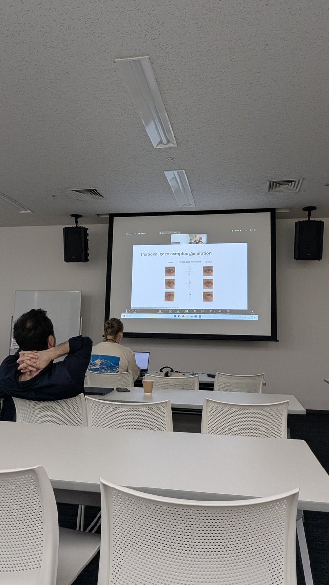 Starting session 2 of the #GenEAI workshop at <a href="/ETRA_conference/">ETRA</a> with a keynote by Xucong Zhang on
Generative Models for Gaze Estimation
#ETRA2025 🇯🇵