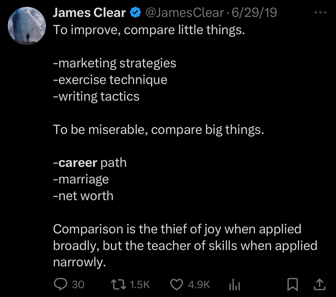 Jayyanginspires's tweet photo. mic drop from @JamesClear https://t.co/Me8GeeWLle