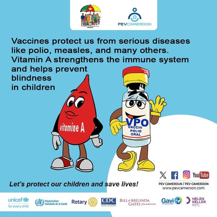 aurelienkanouo's tweet photo. 🚨 Du 29 mai au 1er juin 2025, on se mobilise !👶🏿 Vaccination gratuite pour les enfants de 0 à 5 ans et les femmes enceintes 🤰🏿
💉 Contre la polio, la rougeole et +
🧡 Vitamine A = bouclier pour leur santé.
#SasnimJnv25 #CoreTeamPolio2 #PEVCAMEROON #Vaccination https://t.co/i6KDZP7akT
