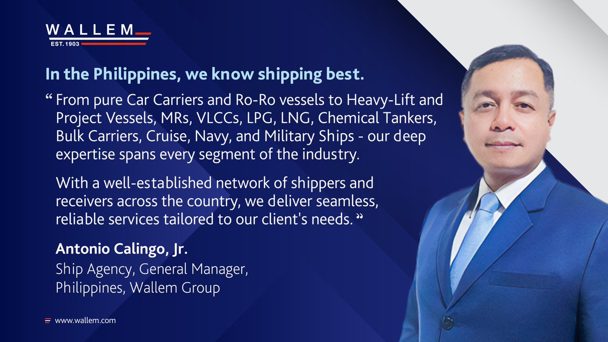 Antonio Calingo Jr., Ship Agency, General Manager, <a href="/WallemGroup/">Wallem</a> shares his insights on the market in the Philippines.

#WallemGroup #ShipAgency