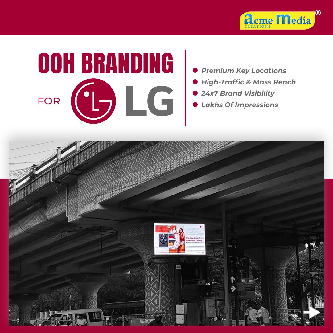 acmemedia_cn's tweet photo. We executed dynamic OOH branding for LG’s automatic washing machine line at key locations. 

Get custom quotes for OOH Ads
📞+91 96430 19086, or info@acmemedia.in https://t.co/Jbq2gK8rsM
