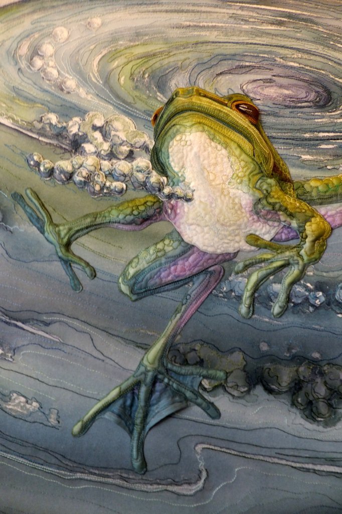´Whirlpool´ embroidery detail by Annemieke Mein, Dutch-born Australian textile artist who specialises in depicting wildlife #womensart