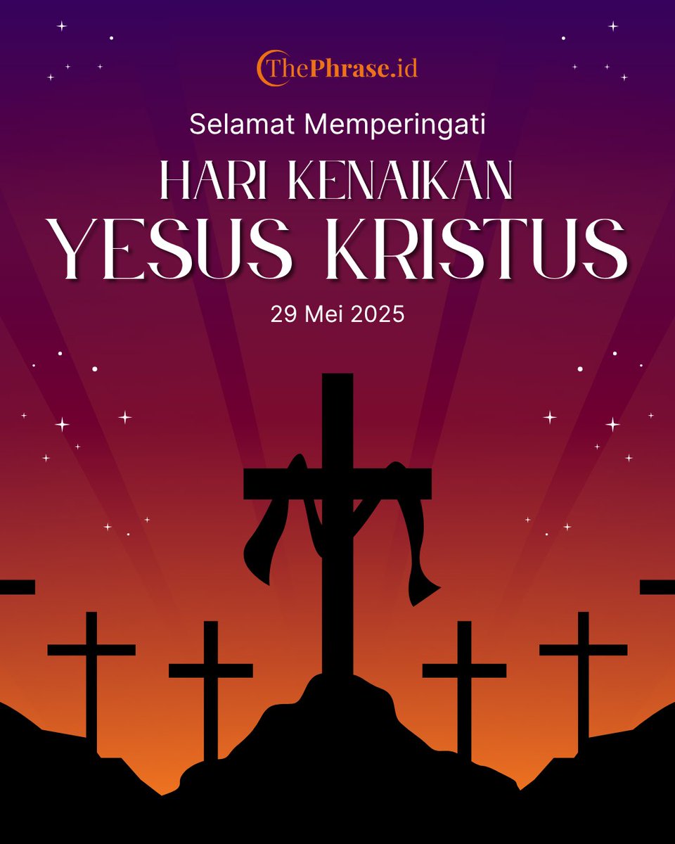 ThePhrase_ID's tweet image. Kemenangan-Nya adalah kemenangan kita, kenaikan-Nya adalah jaminan kemuliaan kita. Selamat merayakan Kenaikan Yesus Kristus!
#ThePhraseID #KenaikanYesusKristus