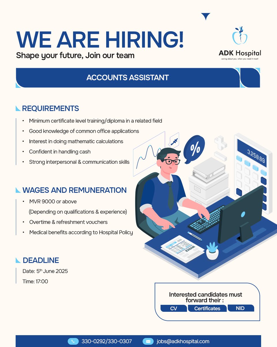 ADKHospital's tweet photo. Job Opportunity!
#TeamADK #ADKHospital https://t.co/57PXpmx9Dr