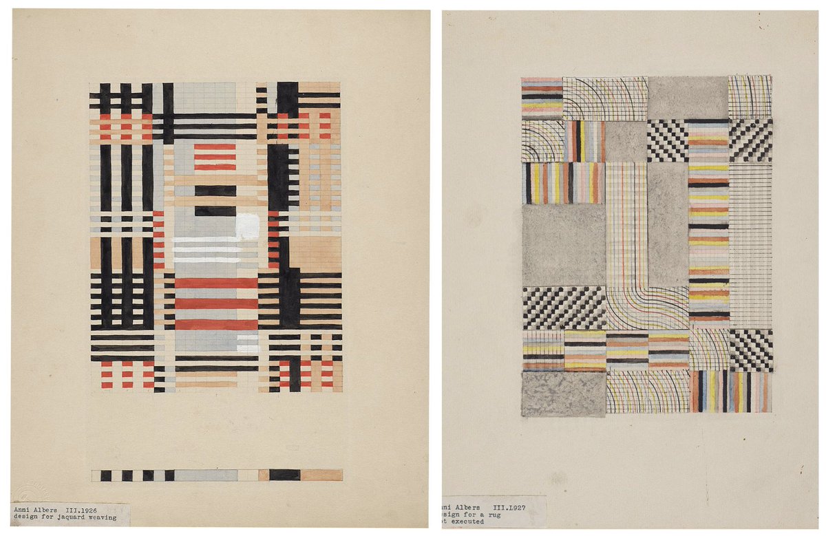 Anni Albers, Preparatory drawings for tapestries. 1926-27.