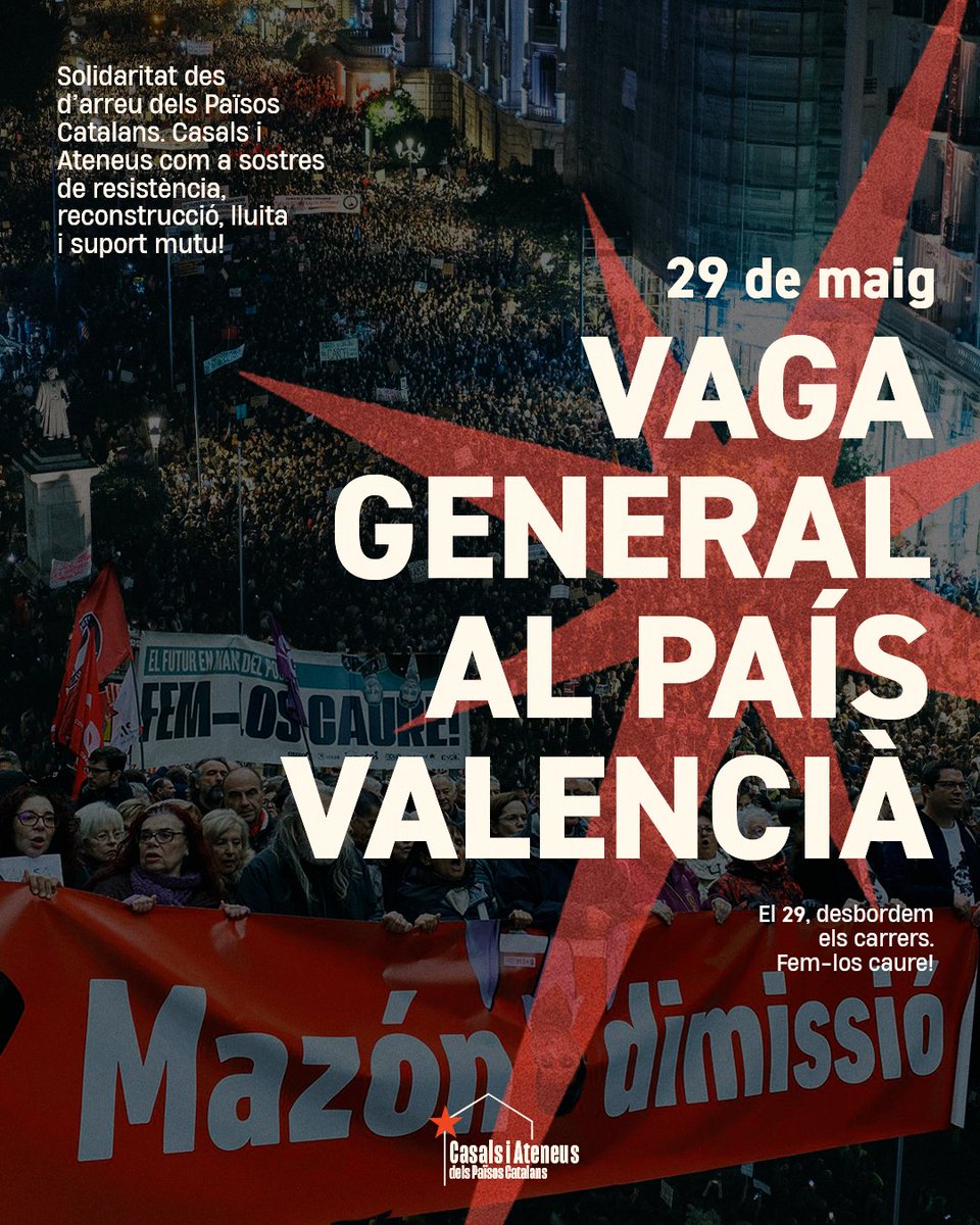 🔴 AVUI ens veiem a les 19.30h davant de la Seu del PP a Lleida!

Des de l'Ateneu la Baula donem suport a la #VagaGeneral29M i animem a participar de la concentració de suport a Lleida! 

Desbordem els carrers, fem-los caure!✊🏽