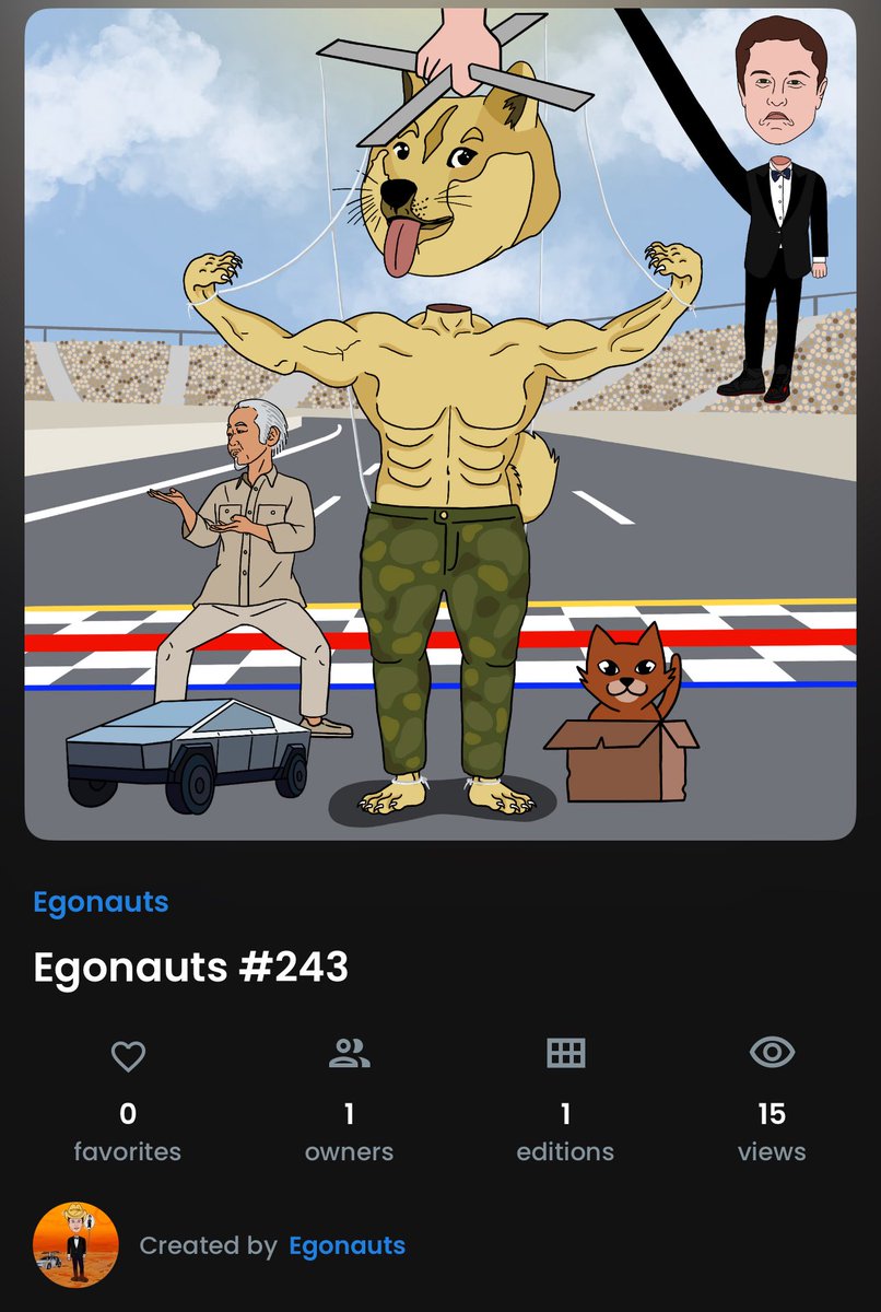 When IRL Super Villain <a href="/SenWarren/">Elizabeth Warren</a> feels the heat of the disgraceful auto pen scandal while IRL Super Hero <a href="/elonmusk/">Elon Musk</a> steps back from pulling the noble strings of <a href="/DOGE/">Department of Government Efficiency</a>. Egonauts NFT artwork always ahead and right on time.

#Groundbreaking #oote #dotv #autopen #Doge #Disorder #ETH