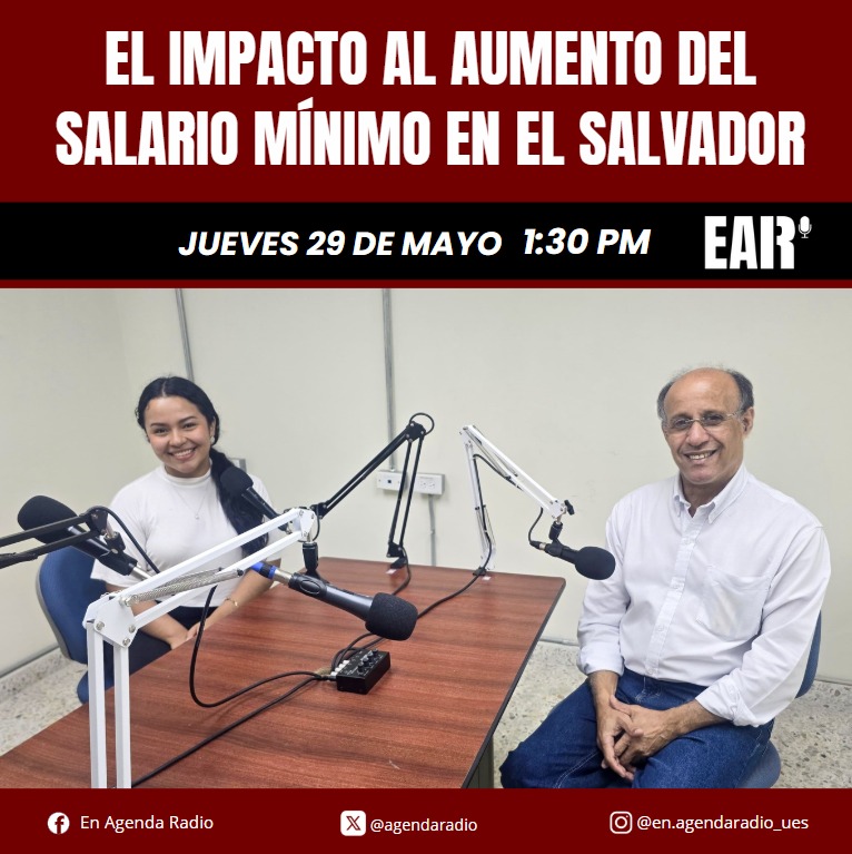 agendaradio's tweet photo. Mañana jueves 29 de mayo! No te puedes perder la próxima emisión de La Entrevista En Agenda Radio. 
Conversaremos sobre El Impacto al Aumento del salario mínimo en El Salvador con el Economista dominicano-salvadoreño César Villalona. 

1:30 p.m solo por YSUES 

#YSUES #radio https://t.co/NvRgoQlgrN