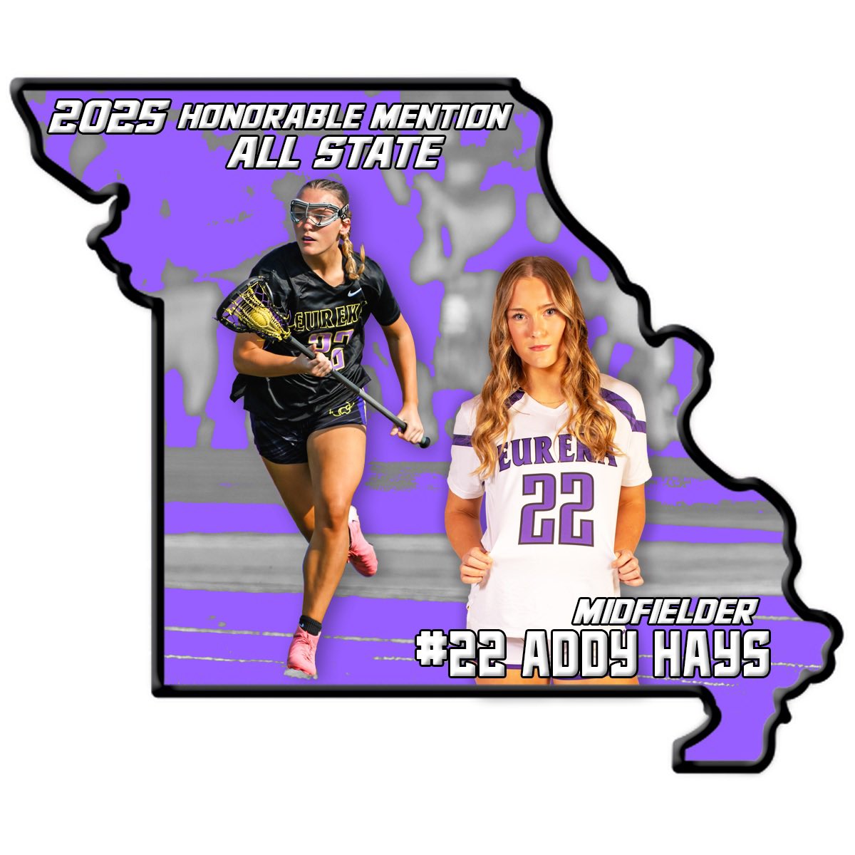 Congratulations to our 4 All State athletes! 

🟪 Ruby Copeland, 1st Team Attacker 
🟪 Katie Criswell, 1st Team Attacker 
🟨 Amelia Craig, Honorable Mention Attacker 
🟨 Addy Hays, Honorable Mention Midfielder