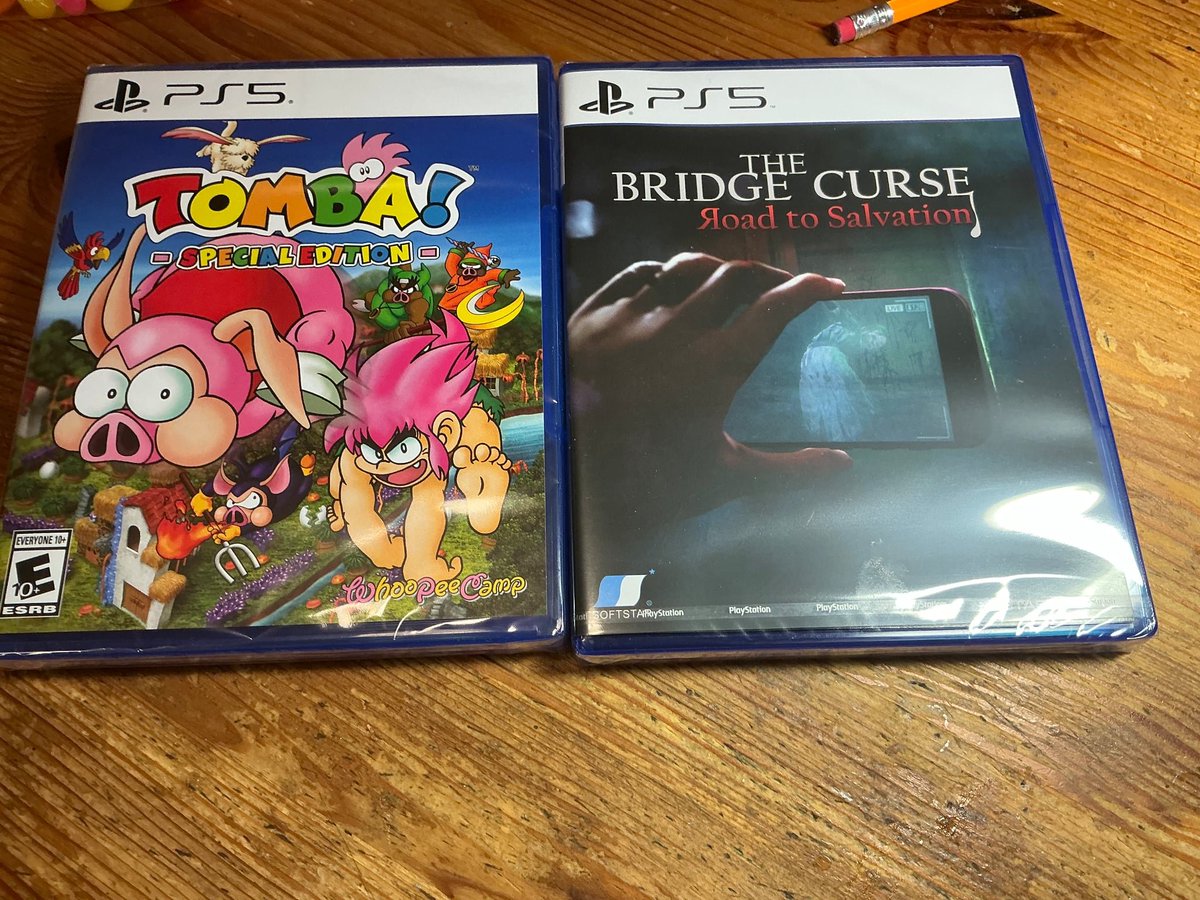 John Smith (@jrpgsinjapan) on Twitter photo PS5 games 15 & 16 - Bridge Curse Road to Salvation and Tomba Special Edition. Thanks very much <a href="/VideoGamesPlus_/">VGP Video Games Plus</a> ! PS5 games 15 & 16 - Bridge Curse Road to Salvation and Tomba Special Edition. Thanks very much <a href="/VideoGamesPlus_/">VGP Video Games Plus</a> !