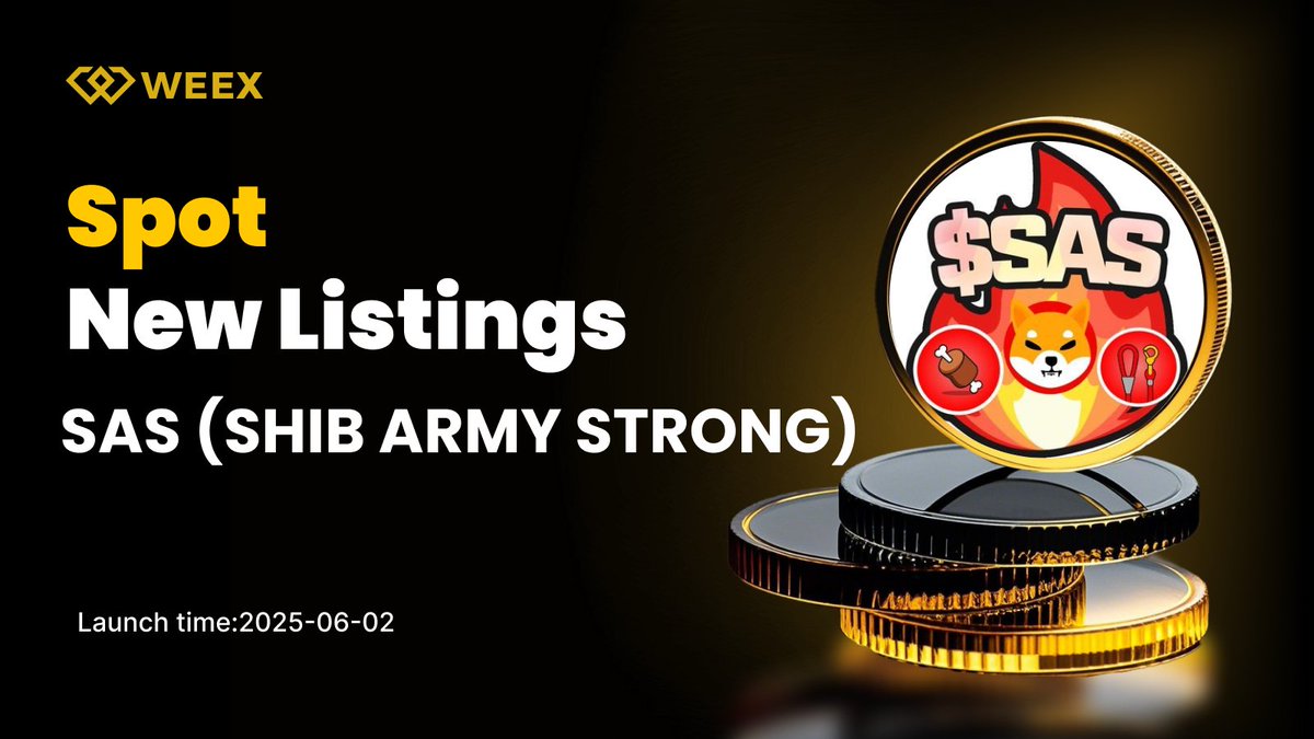 Abdul_weex's tweet photo. Excited to announce!
$SAS is now officially listed on WEEX Spot!
Launch Time: 2025-06-02

Grateful to @ShibArmy_SAS for trusting me with this listing.
Let’s make this a huge success!

Start trading now: https://t.co/SamiGjde7i
#BNB #WEEX #CryptoListing #SAS #Gratitude #NewListing https://t.co/wKIJAohlzc