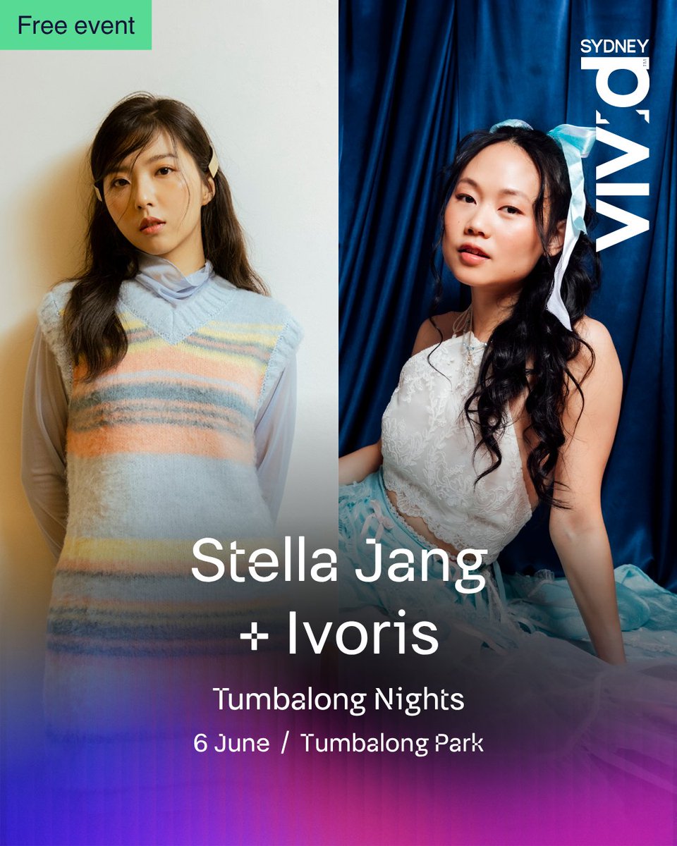📢Sydney, are you enjoying Vivid Sydney?

Only one week to go until 𝐒𝐭𝐞𝐥𝐥𝐚 𝐉𝐚𝐧𝐠 + 𝐈𝐯𝐨𝐫𝐢𝐬 | 𝐓𝐮𝐦𝐛𝐚𝐥𝐨𝐧𝐠 𝐍𝐢𝐠𝐡𝐭𝐬 lights up the stage! 🎶

📅6th June 2025 | 6pm
📍Tumbalong Park, Darling Harbour
🎟️Free event!

#스텔라장 #StellaJang #Ivoris #Vividsydney