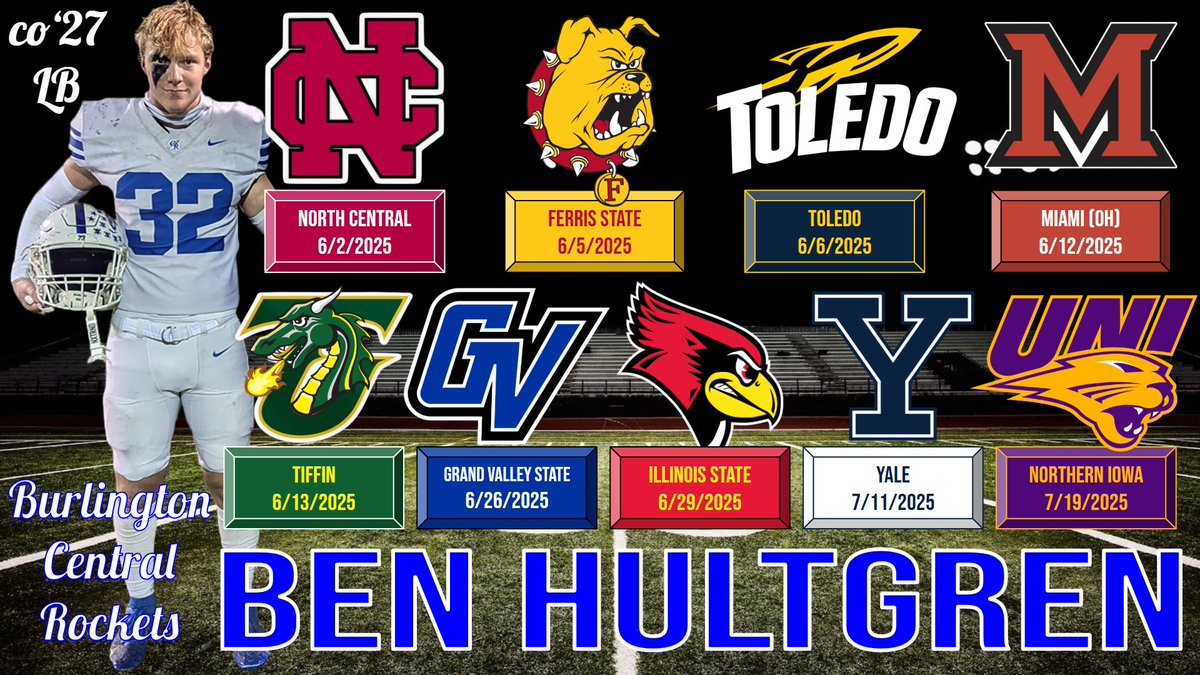 Ben Hultgren (@benhultgren27) on Twitter photo 🏈 Summer Camp Schedule: Excited to learn and compete!
<a href="/EDGYTIM/">Timothy “EDGYTIM” OHalloran</a> <a href="/PrepRedzoneIL/">Prep Redzone Illinois</a> <a href="/CoachShreve/">Tyler Shreve</a> <a href="/GrantCaserta/">Grant Caserta</a> <a href="/vkehres/">Vince Kehres</a> <a href="/stantonweber/">Coach Stanton Weber</a> <a href="/CoachBrechin/">Bill Brechin</a> <a href="/drew15martin/">Drew Martin</a> <a href="/CoachJackson97/">Coach Jackson</a> <a href="/Coach_ZBlair/">Zack Blair</a> <a href="/CoachNiekamp/">Travis Niekamp</a> <a href="/Coach_NMurray/">Nicholas Murray</a> <a href="/CoachLouisGVSU/">Jim Louis</a> <a href="/CoachPostmaGV/">Nick Postma</a> <a href="/UNI_CoachSmith/">Coach Al Smith</a> <a href="/coachcjnuss/">Christian Nussbaum</a> 🏈 Summer Camp Schedule: Excited to learn and compete!
<a href="/EDGYTIM/">Timothy “EDGYTIM” OHalloran</a> <a href="/PrepRedzoneIL/">Prep Redzone Illinois</a> <a href="/CoachShreve/">Tyler Shreve</a> <a href="/GrantCaserta/">Grant Caserta</a> <a href="/vkehres/">Vince Kehres</a> <a href="/stantonweber/">Coach Stanton Weber</a> <a href="/CoachBrechin/">Bill Brechin</a> <a href="/drew15martin/">Drew Martin</a> <a href="/CoachJackson97/">Coach Jackson</a> <a href="/Coach_ZBlair/">Zack Blair</a> <a href="/CoachNiekamp/">Travis Niekamp</a> <a href="/Coach_NMurray/">Nicholas Murray</a> <a href="/CoachLouisGVSU/">Jim Louis</a> <a href="/CoachPostmaGV/">Nick Postma</a> <a href="/UNI_CoachSmith/">Coach Al Smith</a> <a href="/coachcjnuss/">Christian Nussbaum</a>