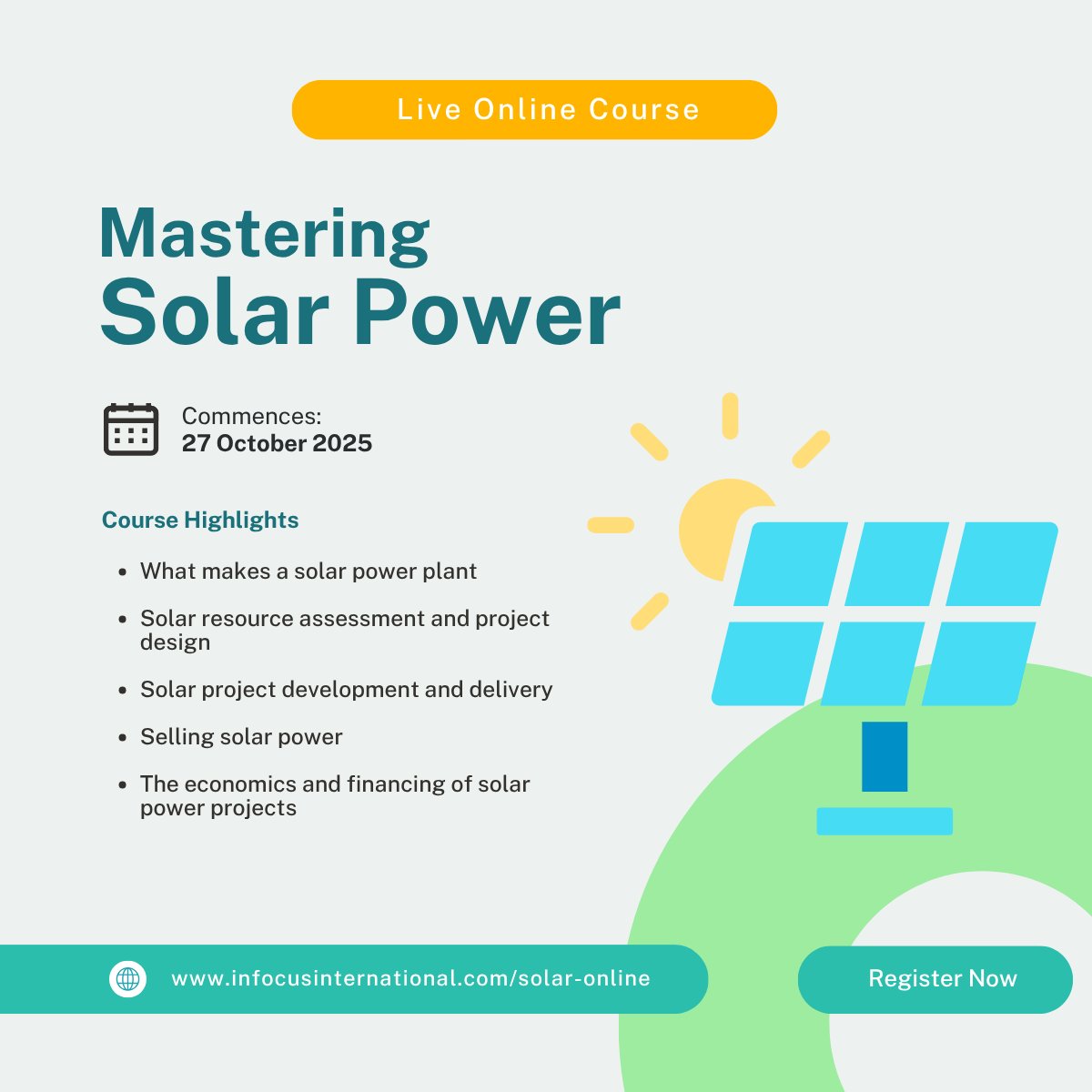 infocusint's tweet photo. Master Renewable PPAs, Power Purchase Agreements &amp; Solar Power in our live online courses. Real case studies &amp; global perspectives to support smarter energy decisions. More Info: https://t.co/KW3ICKMTeR

#infocusinternational #onlinecourse #power #energy #renewable #solar #ppa https://t.co/5Y4bwR1B6T