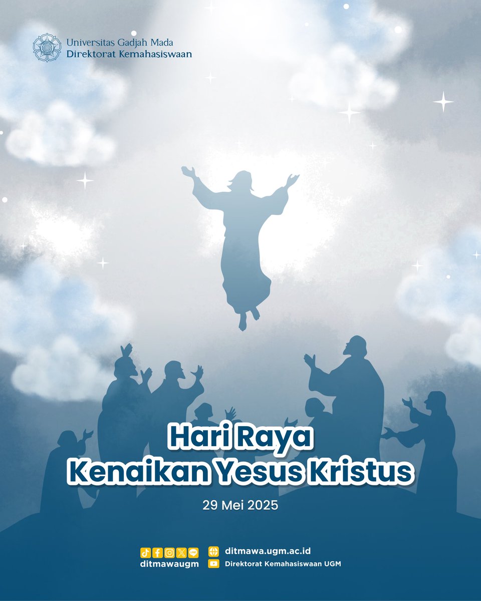 Selamat Hari Kenaikan Yesus Kristus 🕊️

Semoga kedamaian dan kebahagiaan, serta kasih-Nya selalu menyertai kita.