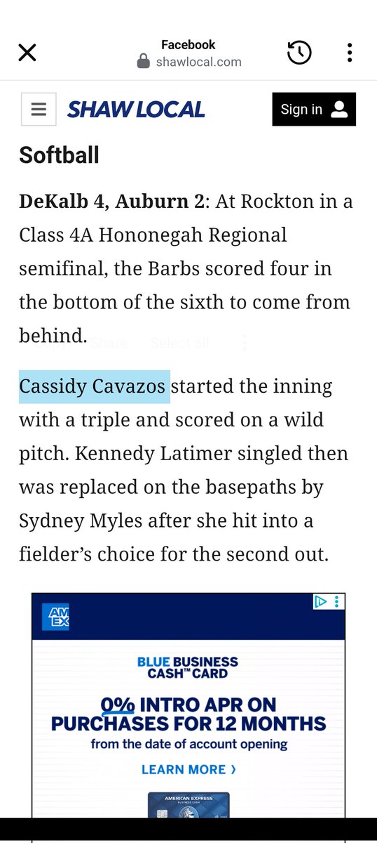 Iowa Premier Gold 14U JD π₯ (@ip_10_chi) on Twitter photo With Dekalb trailing Rockford Auburn 2-0, <a href="/CassCavazos2028/">Cassidy Cavazos</a> lead off the 6th with an electric triple sparking a 4 run come from behind rally in round on of Hononegah Regional. <a href="/ShawLocal/">Shaw Local</a> With Dekalb trailing Rockford Auburn 2-0, <a href="/CassCavazos2028/">Cassidy Cavazos</a> lead off the 6th with an electric triple sparking a 4 run come from behind rally in round on of Hononegah Regional. <a href="/ShawLocal/">Shaw Local</a>