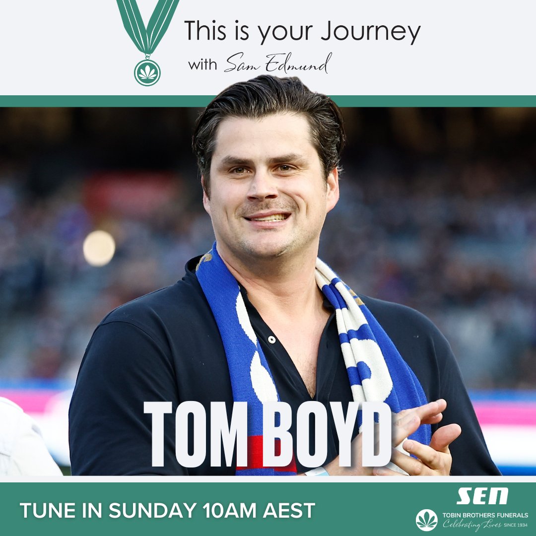 This Is Your Journey (@tiy_journey) on Twitter photo SUNDAY | <a href="/Sammy__Edmund/">Sam Edmund</a> is joined by <a href="/westernbulldogs/">Western Bulldogs</a> premiership hero Tom Boyd!
Tune in from 10am AEST.
All thanks to <a href="/tobinbrothers/">James MacLeod OAM</a> - Celebrating Lives. SUNDAY | <a href="/Sammy__Edmund/">Sam Edmund</a> is joined by <a href="/westernbulldogs/">Western Bulldogs</a> premiership hero Tom Boyd!
Tune in from 10am AEST.
All thanks to <a href="/tobinbrothers/">James MacLeod OAM</a> - Celebrating Lives.